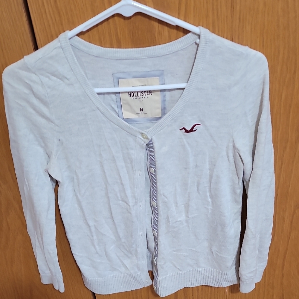 Hollister Light Gray Cardigan